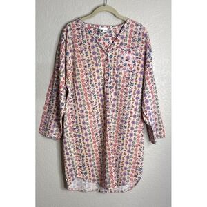 Vintage Womens‎ Large Secret Treasures Nightgown Sleep Shirt Pocket Floral Boho